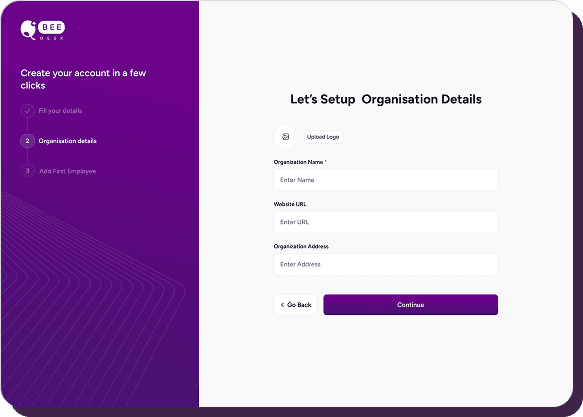Organisation Account Setup
